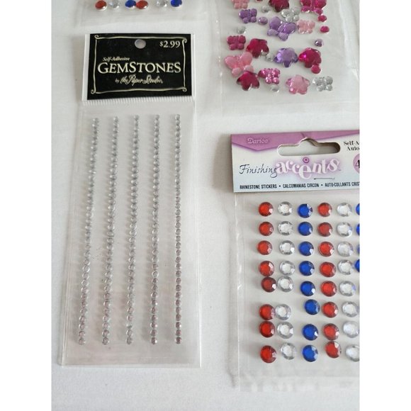 New LOT Gem Stickers Pink Red Blue +  Scrapbook Embellishments Card Retired #25 - Picture 4 of 8